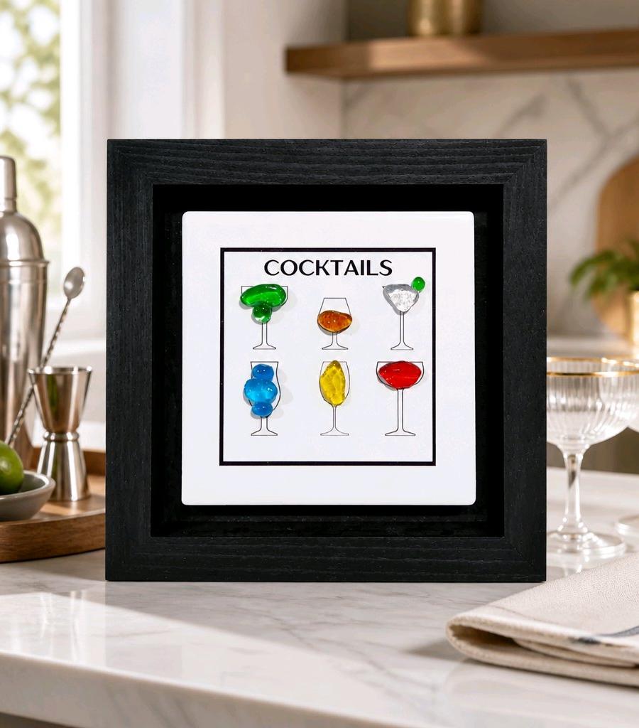 HOME DECOR -- GLASS ART -- COCKTAILS -- SG