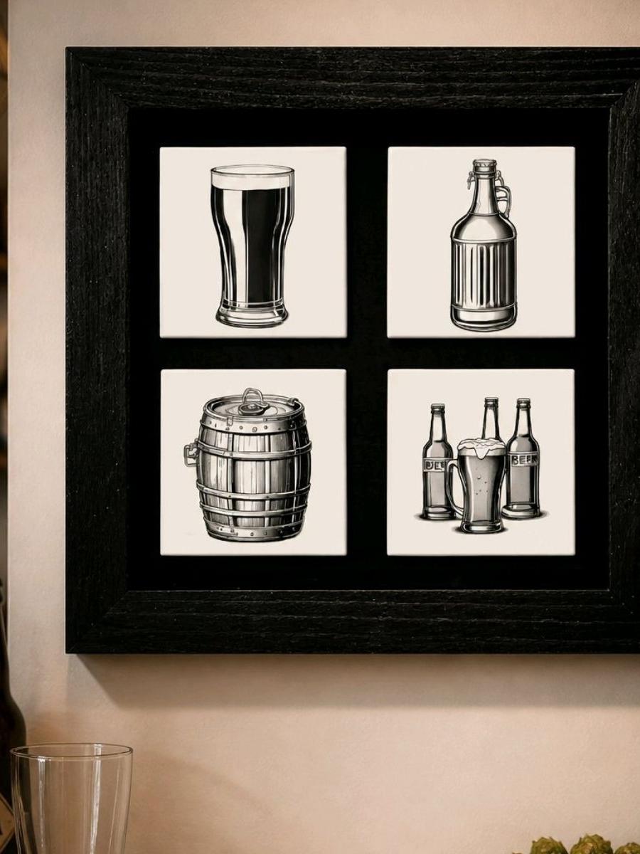 MAGNETIC COASTER WALL ART -- BEER
