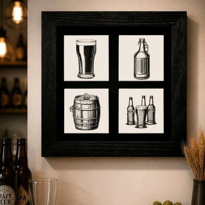MAGNETIC COASTER WALL ART -- BEER