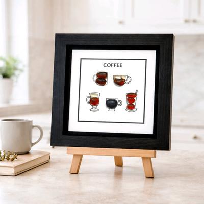 HOME DECOR -- GLASS ART -- COFFEE