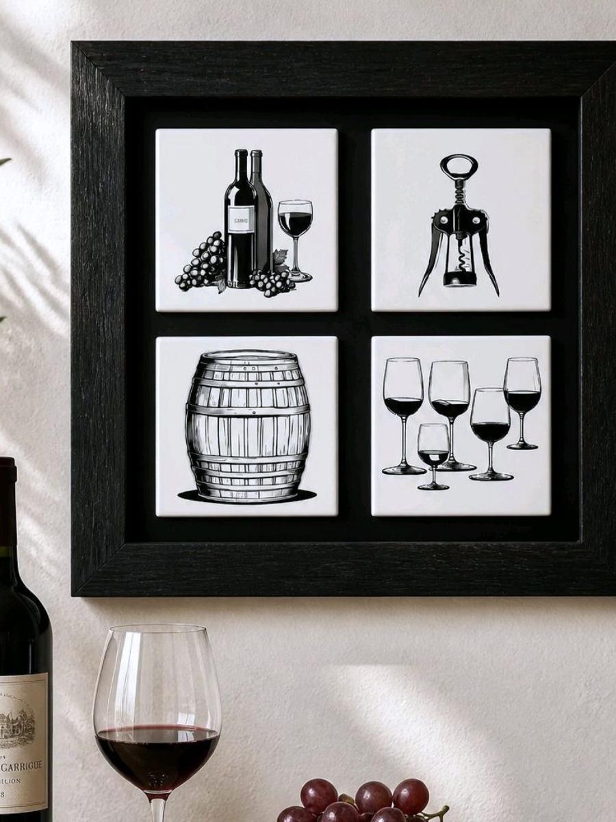 MAGNETIC COASTER WALL ART -- WINE