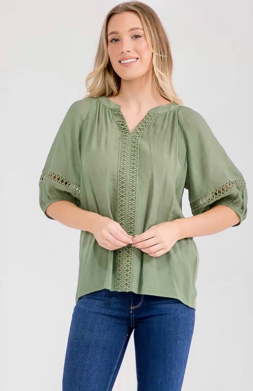 Summer Olive Papaya Gauge Top 
