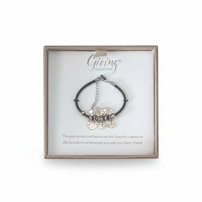 Charm Bracelet - Paw Print and Heart