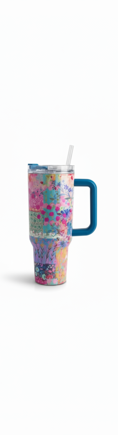 Stainless Steel Tumbler - Watercolor Patchwork