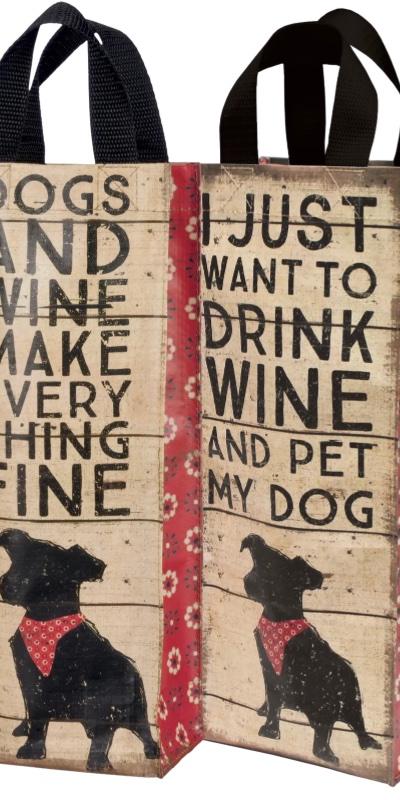 Wine Tote - Dogs and Wine