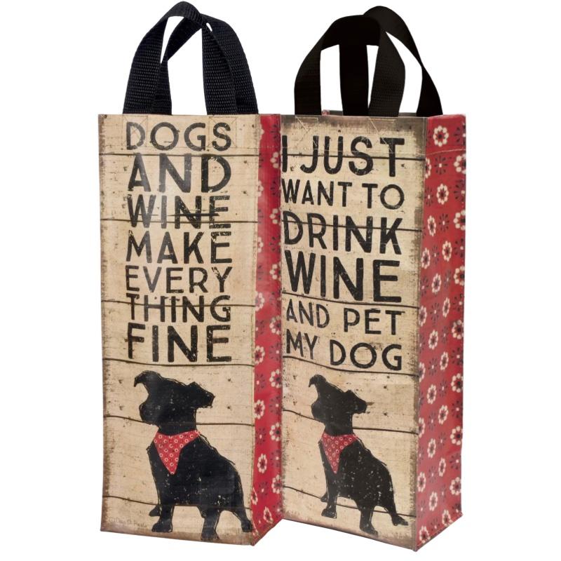 Wine Tote - Dogs and Wine