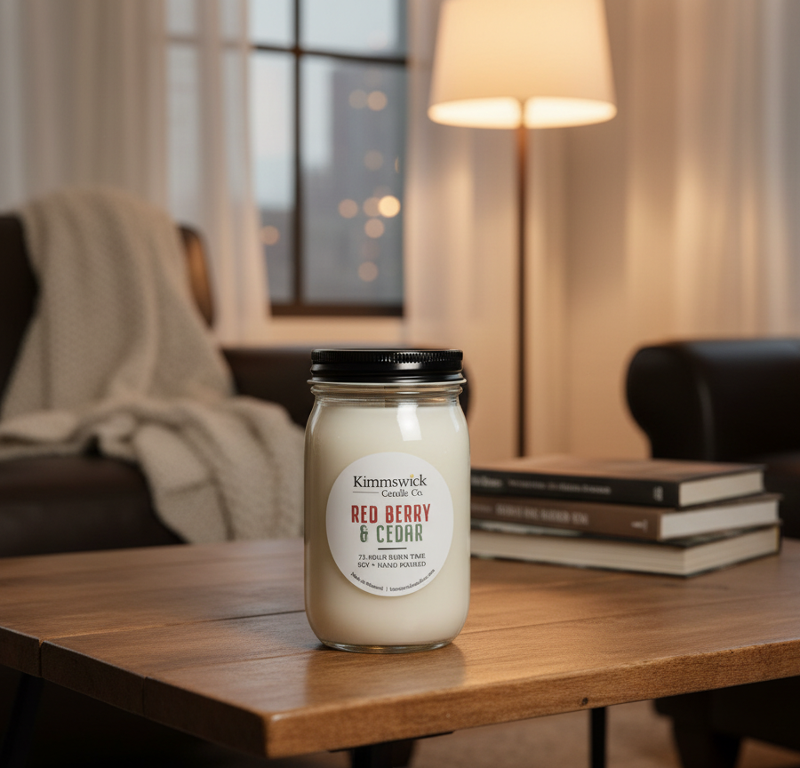 Red Berry & Cedar Soy Candle