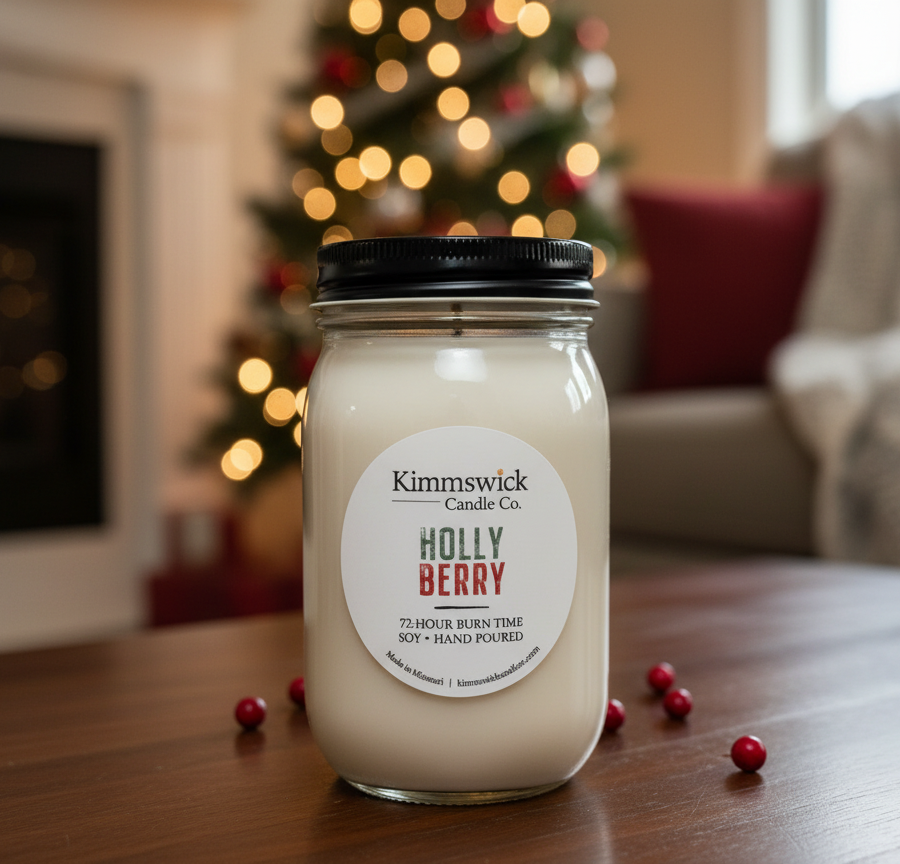 Holly Berry Soy Candle
