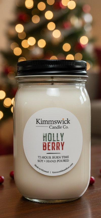 Holly Berry Soy Candle