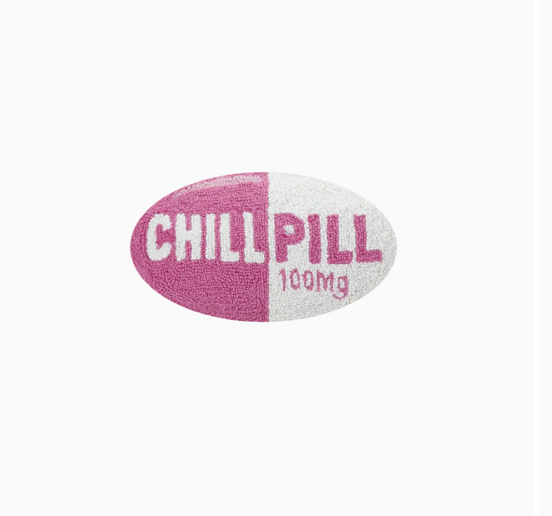 Chill Pill Hot Pink Hook Pillow