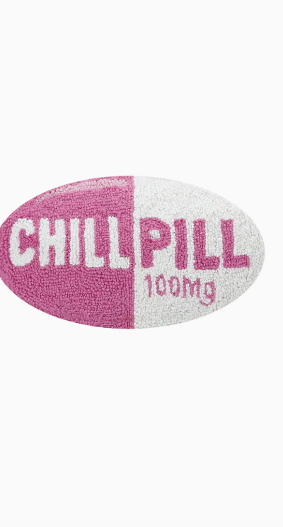 Chill Pill Hot Pink Hook Pillow
