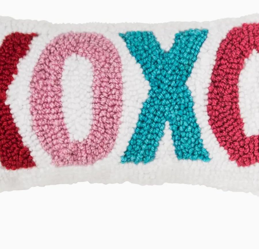 Valentine's Day Colorful Xoxo Throw Pillow