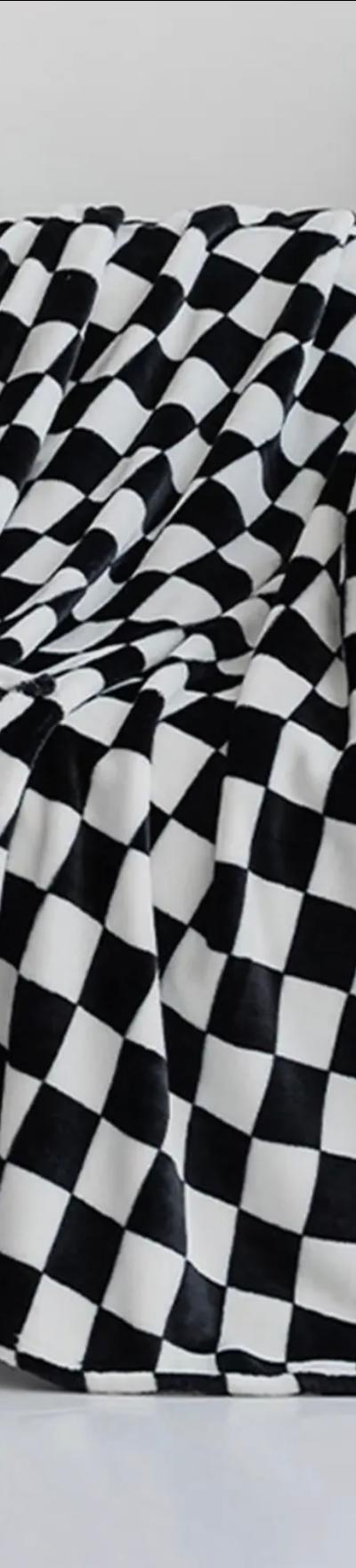 Checkerboard Printed Soft Throw Blanket