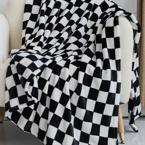 Checkerboard Printed Soft Throw Blanket