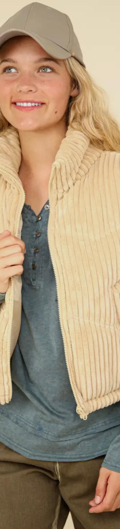 Corduroy Puffer Jacket