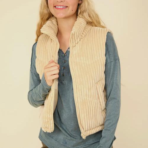 Corduroy Puffer Jacket