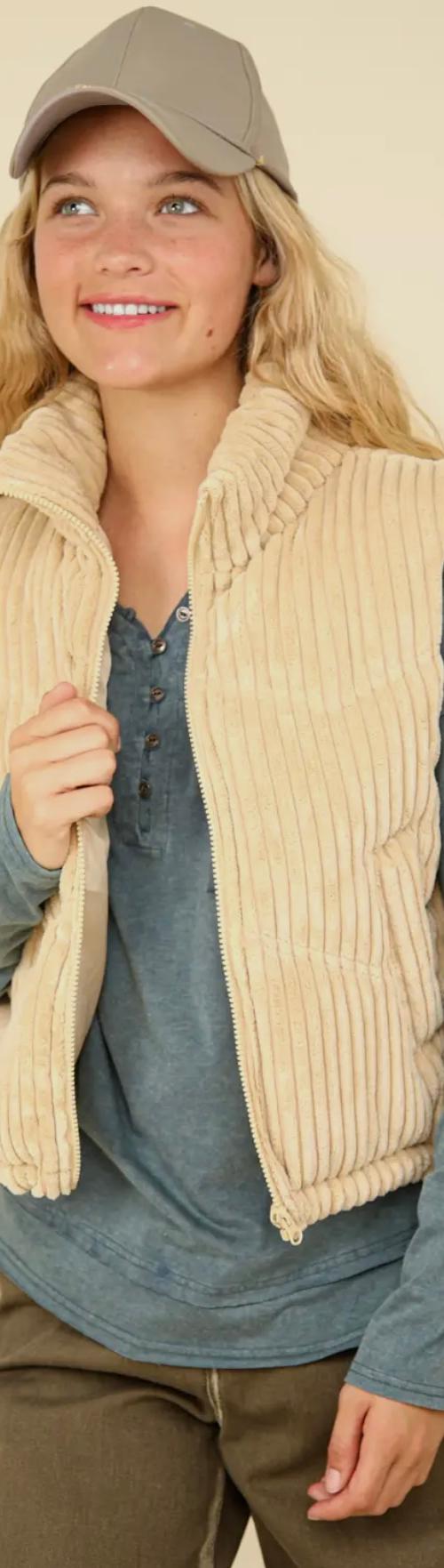 Corduroy Puffer Jacket