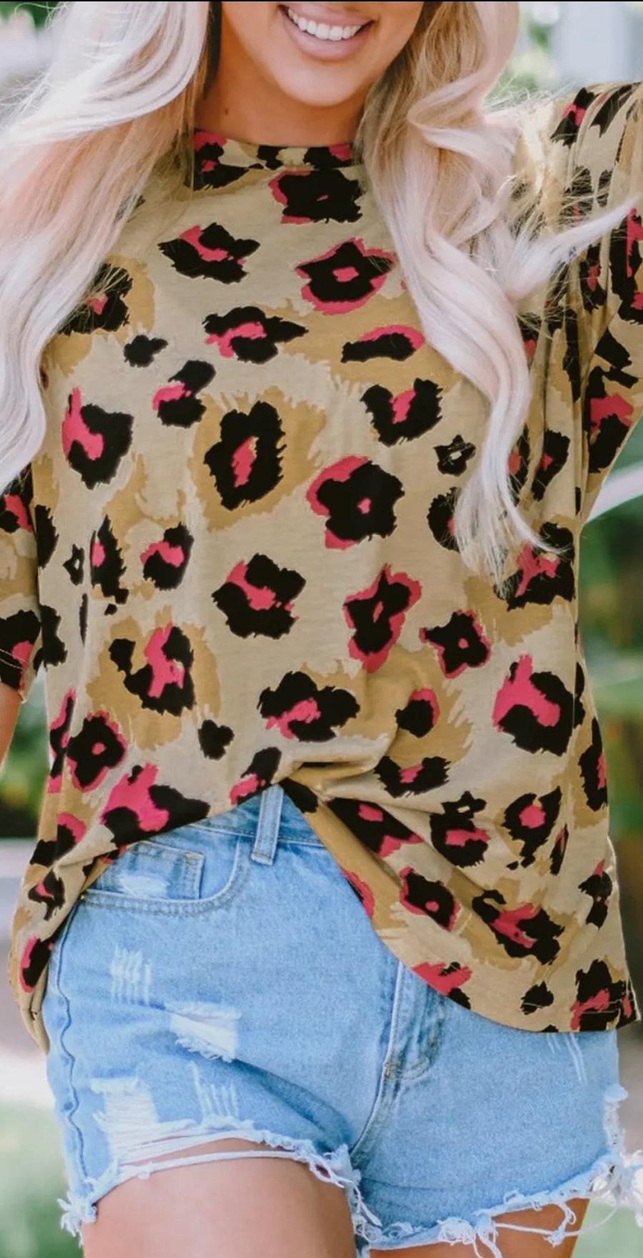 Leopard Short Sleeve T-Shirt