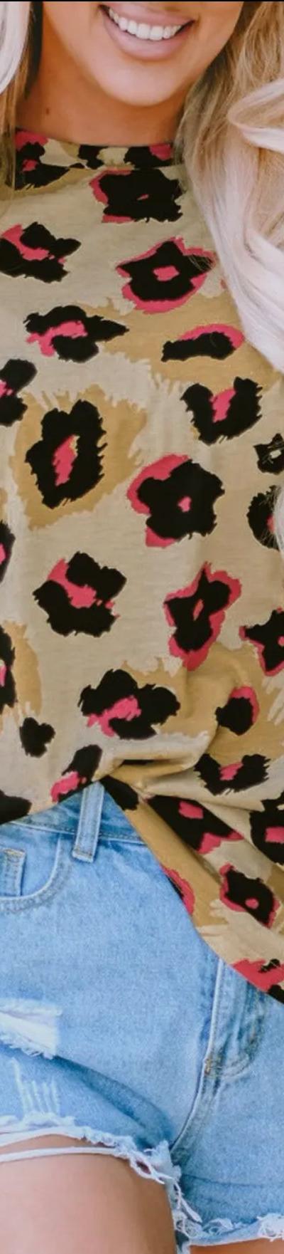 Leopard Short Sleeve T-Shirt