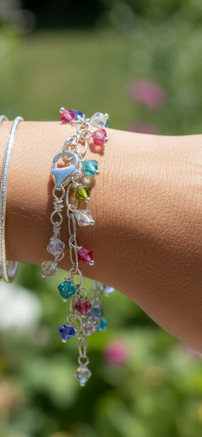 Our Charming Crystal Rainbow Bracelet