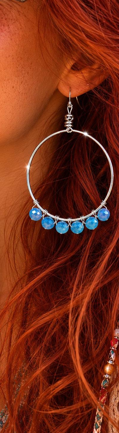 Apatite Hippie Hoops Earrings