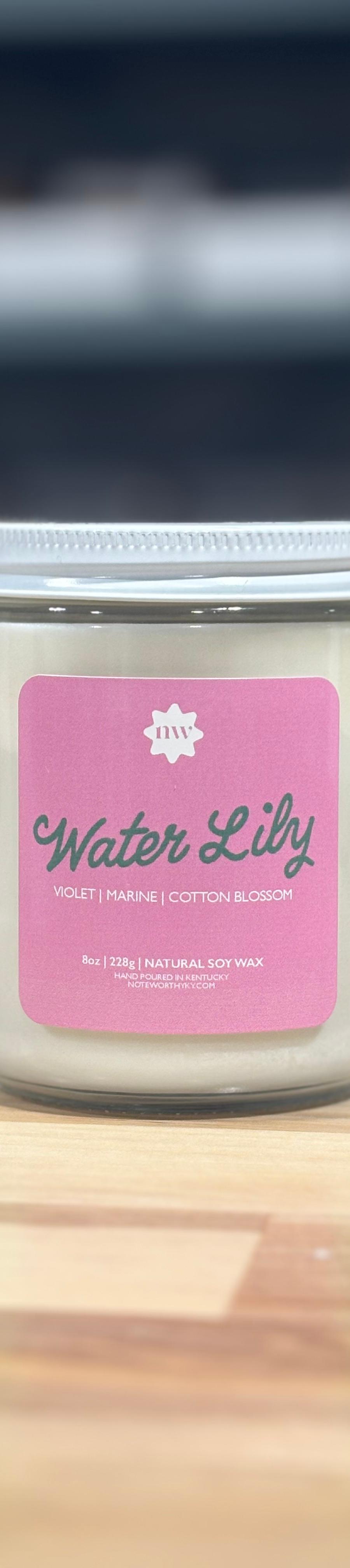 Single Wick Candle (8 oz) | Spring | Water Lily