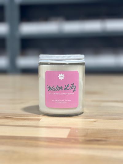 Single Wick Candle (8 oz) | Spring | Water Lily
