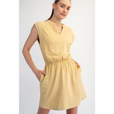 Mineral Washed Cotton Sleeveless Mini Dress