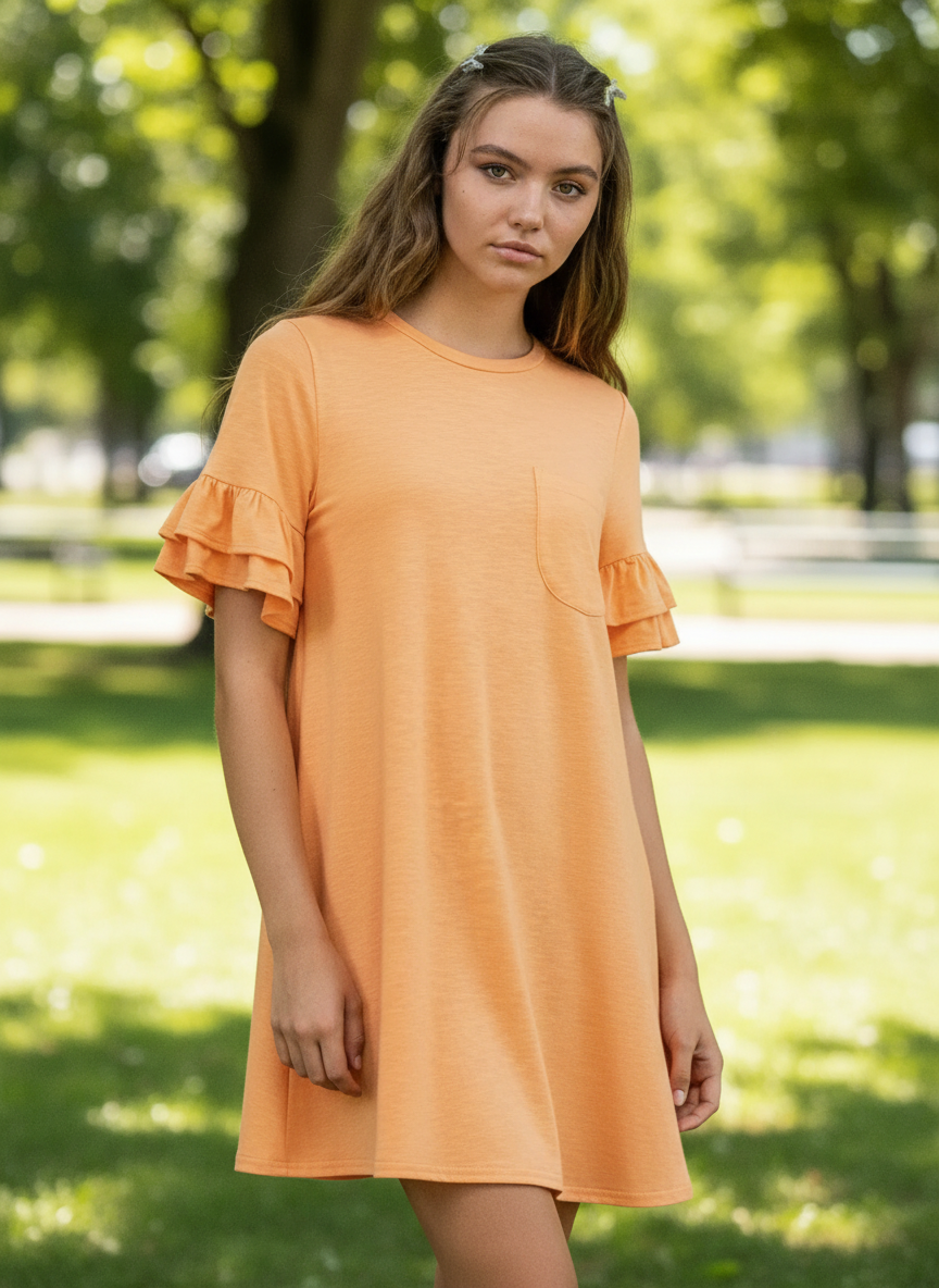 Ruffle T shirt Dress 