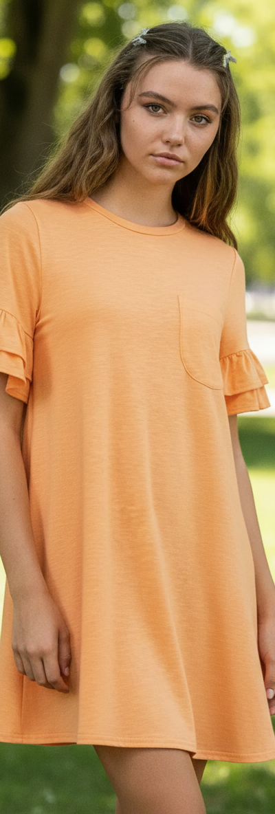 Ruffle T shirt Dress