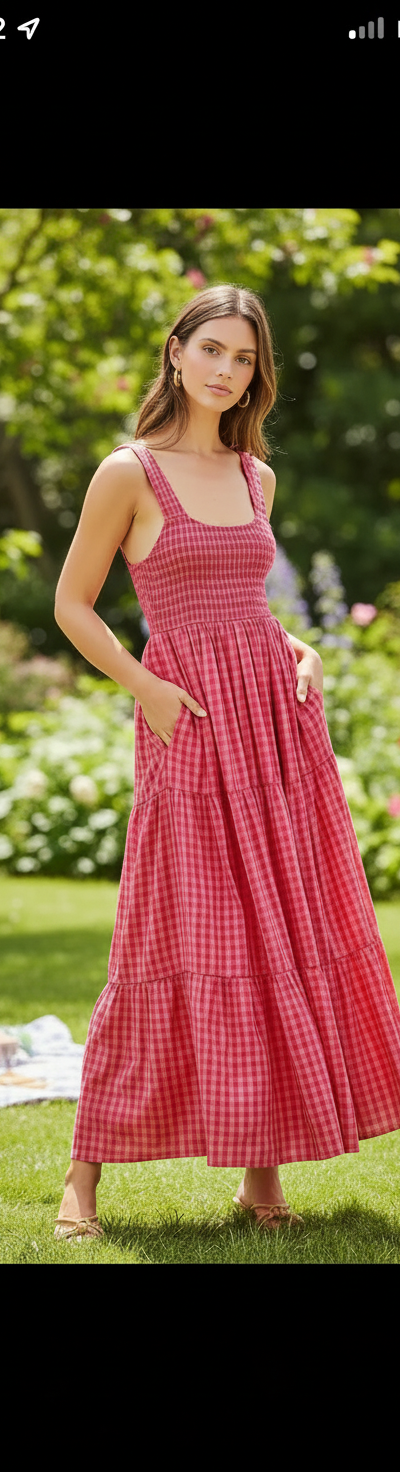 Gingham Tank Dress 