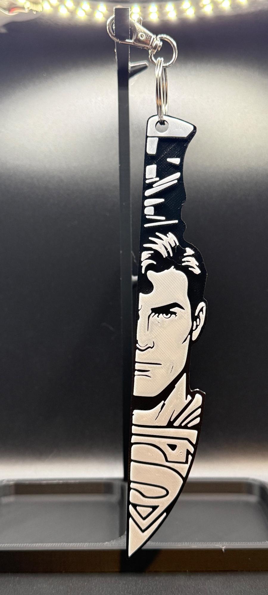 Superman backpack keychain. 