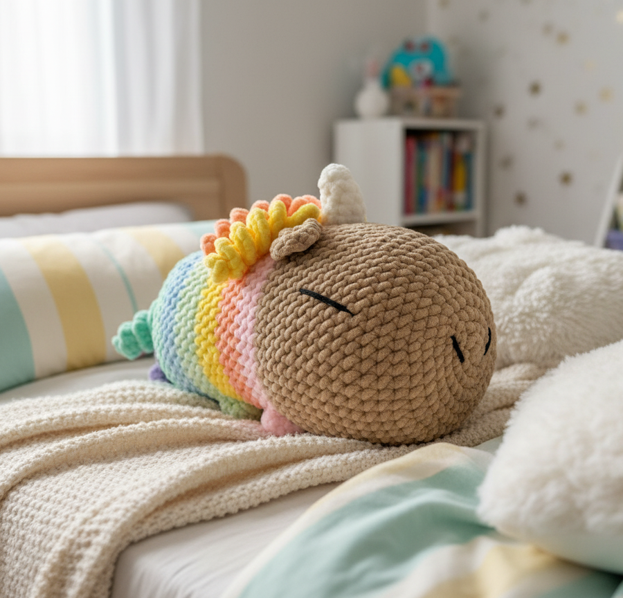 Handmade Crochet Rainbow Capybara