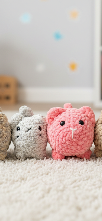 Handmade Crochet Small Loaf Cats