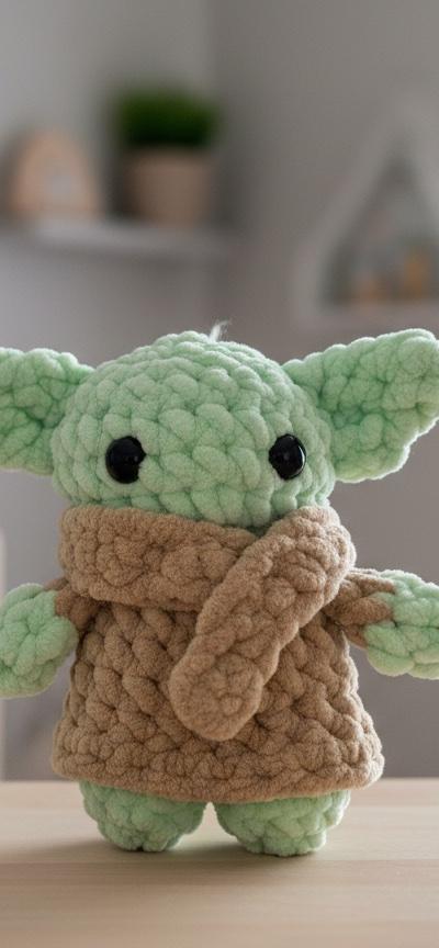 Handmade Crochet Alien Boy