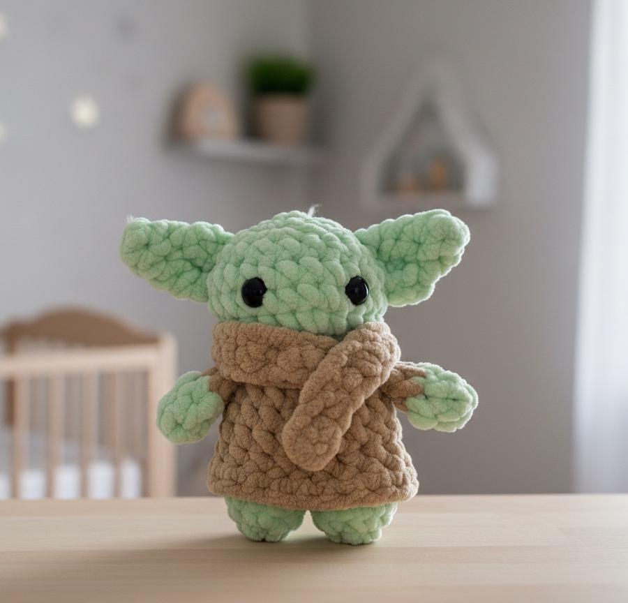 Handmade Crochet Alien Boy