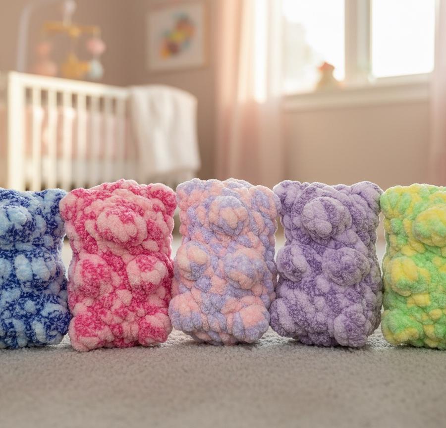 Handmade crochet large gummy bears