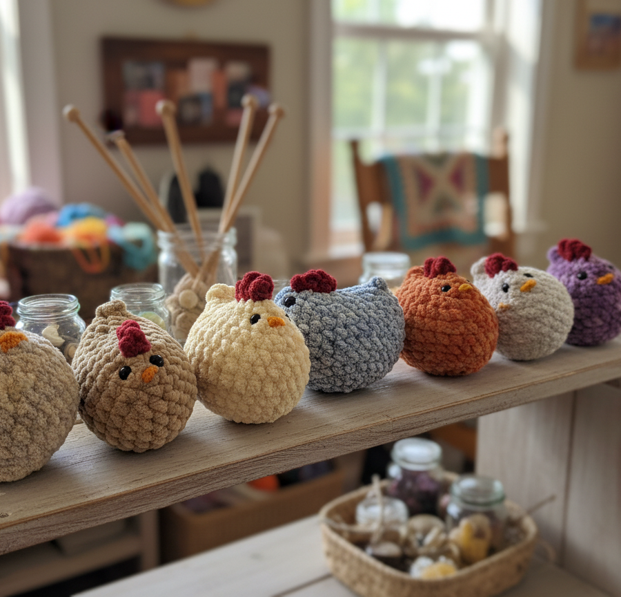 Handmade Plush Chicken