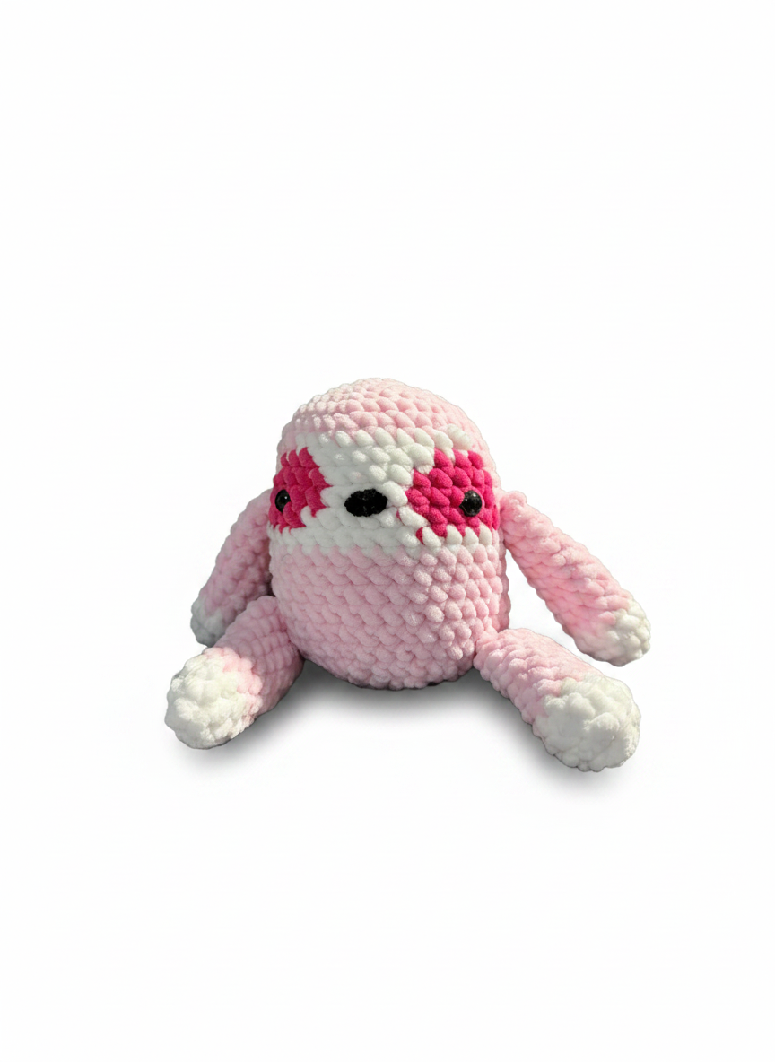 Handmade Plush Pink Sloth