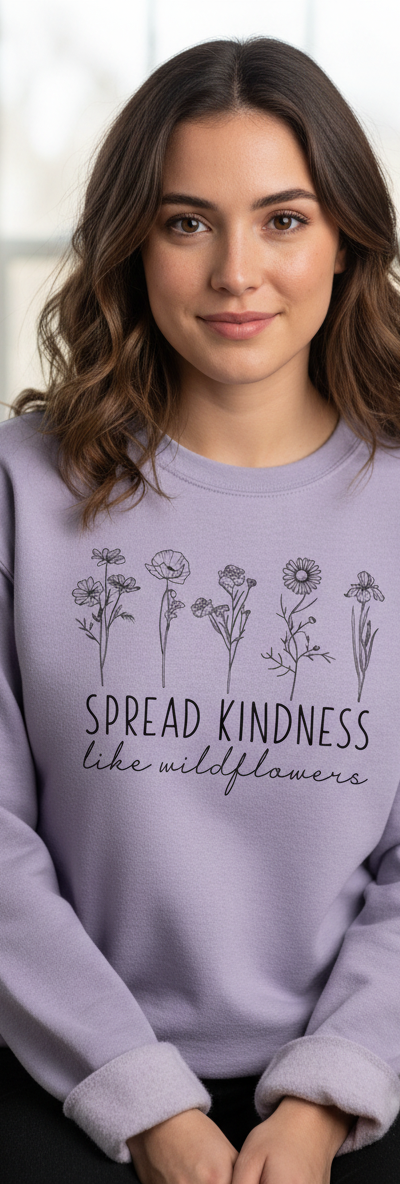 Spread Kindness Like Wildflowers Sweatshirt