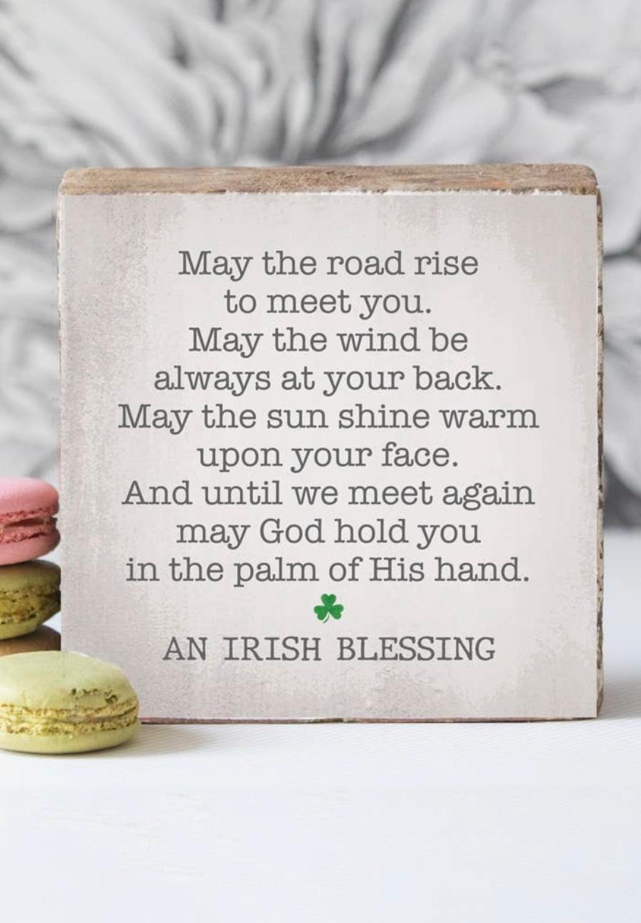 An Irish Blessing Block Sign