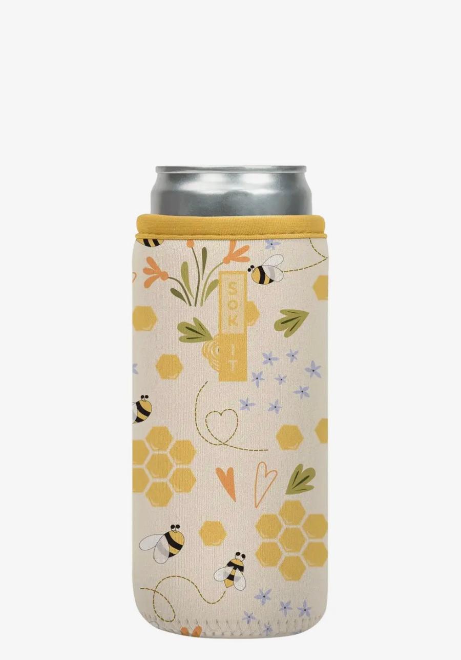 12oz Slim CanSok - Honeycomb Buzz
