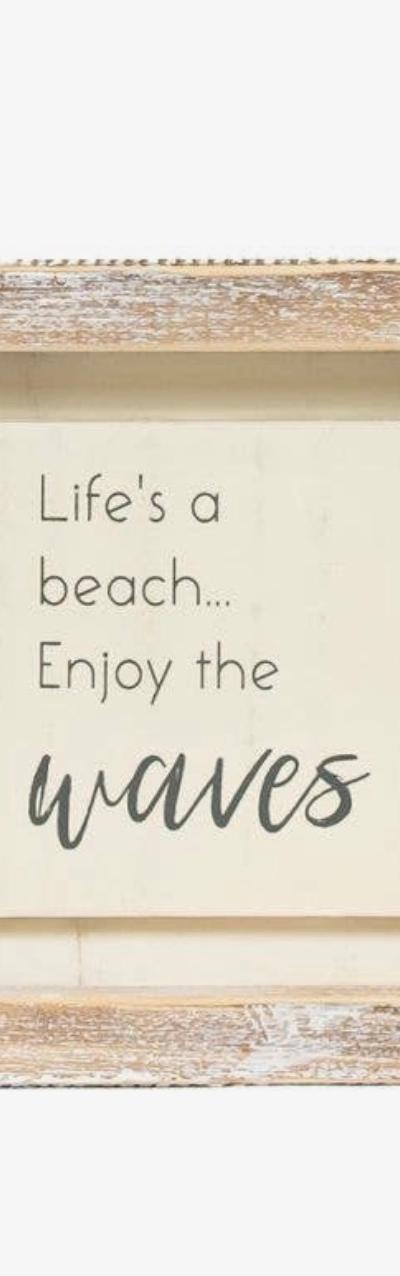 Life's a Beach Wood Sign