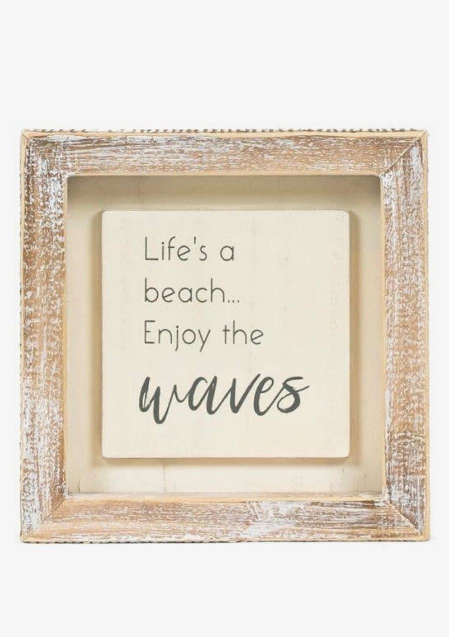 Life's a Beach Wood Sign