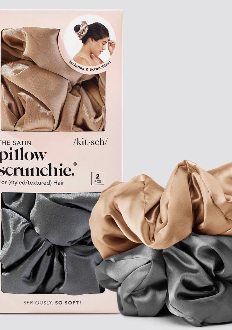 kitsch Satin Pillow Scrunchie - 2 pack