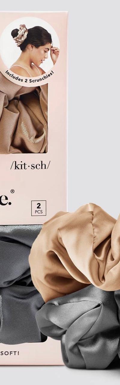 kitsch Satin Pillow Scrunchie - 2 pack