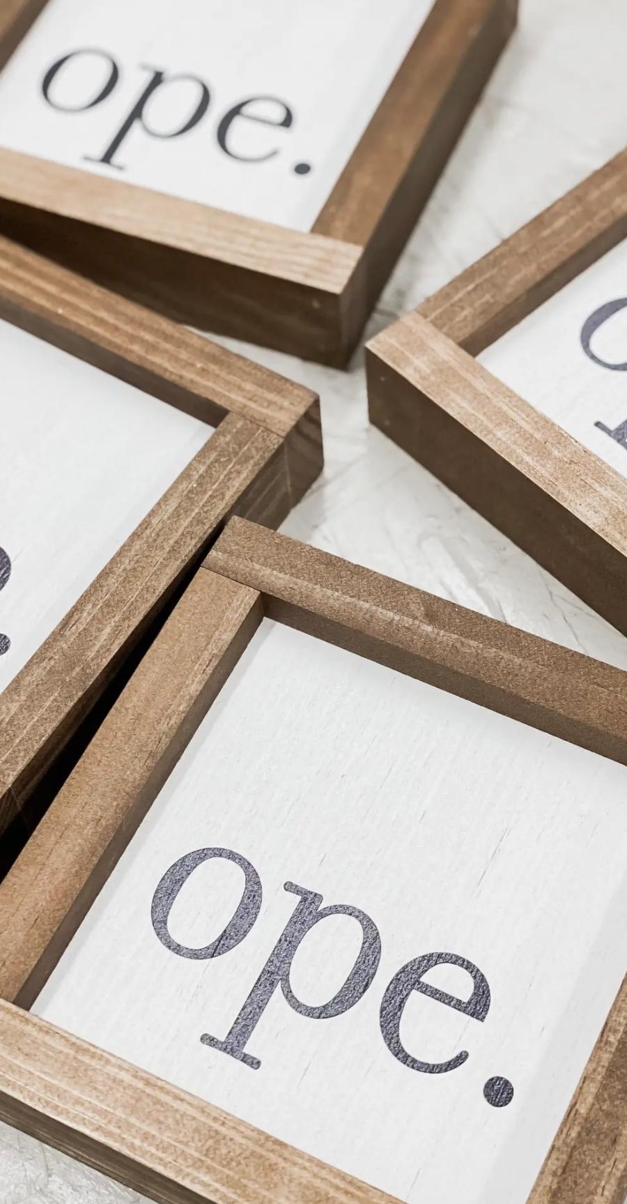 Ope. Midwest Wood Sign