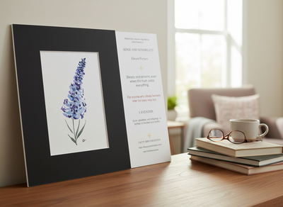Watercolor Lavender- Sense and Sensibility Edward Ferrars