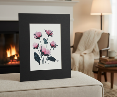 Watercolor Rose Print - Sense and Sensibility Marianne Dashwood