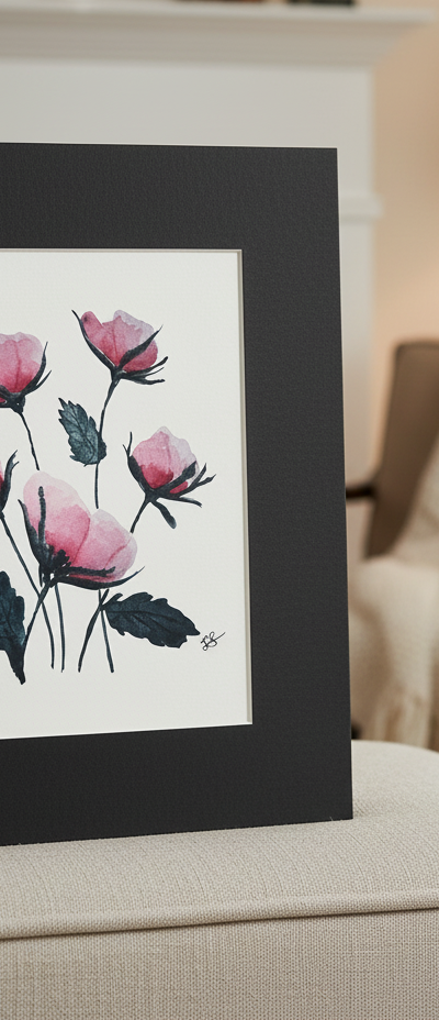 Watercolor Rose Print - Sense and Sensibility Marianne Dashwood